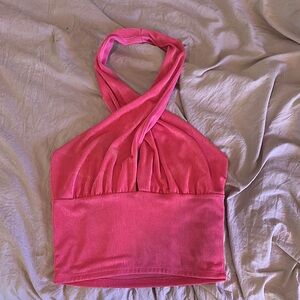 Elegant Pink Halter Top